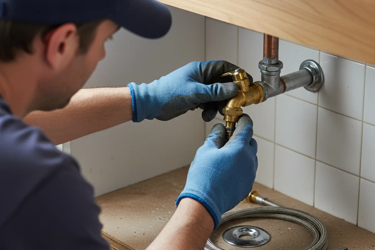 Shutoff valve and fitting work during Faucet and Fixture Repair in Amherst